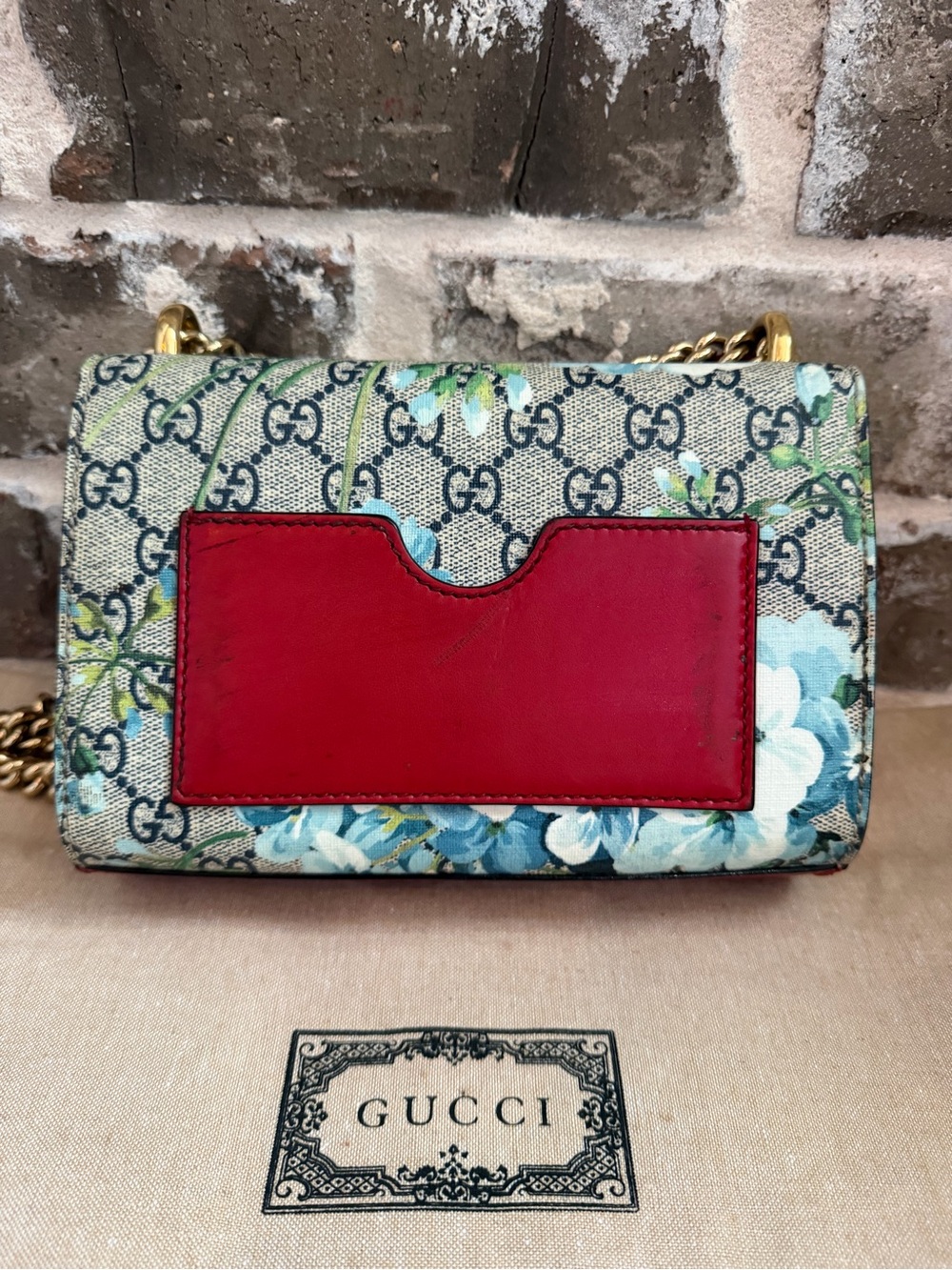 Gucci Floral GG Padlock Canvas Shoulder Bag - Picture 5 of 11